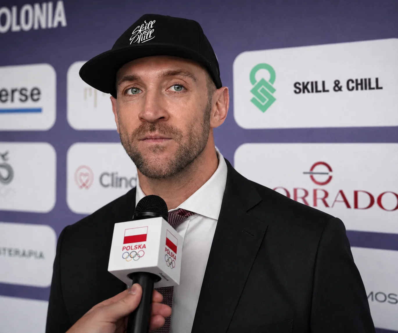 Łukasz Andrykowski podczas wywiadu