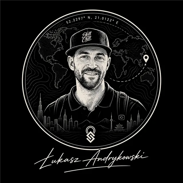Ilustrowane logo Łukasza Andrykowskiego